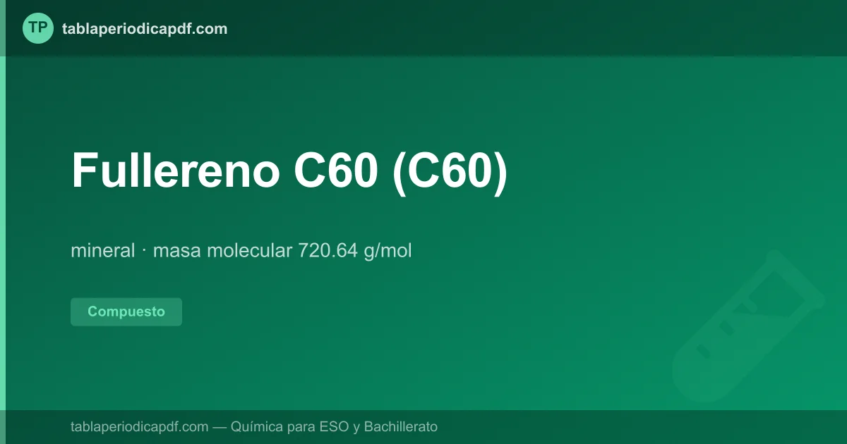 Fullereno C60 (C60): propiedades y usos