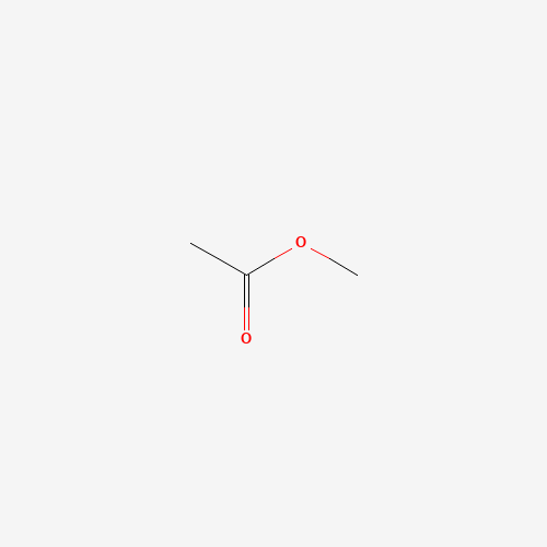 Estructura molecular 2D de Acetato de metilo (C3H6O2)