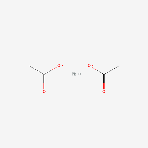 Estructura molecular 2D de Acetato de plomo (II) ((CH3COO)2Pb)