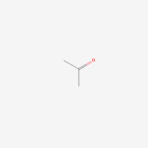 Estructura molecular 2D de Acetona ((CH3)2CO)