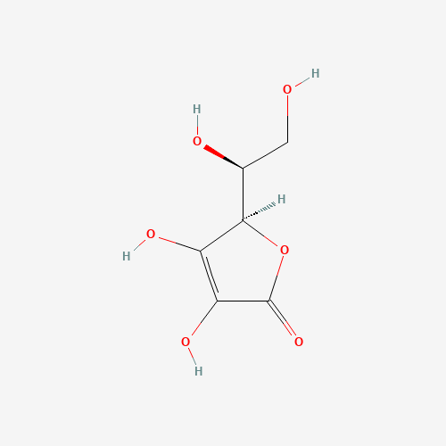 Estructura molecular 2D de Ácido ascórbico (C6H8O6)