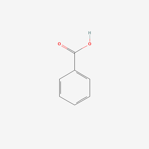 Estructura molecular 2D de Ácido benzoico (C6H5COOH)