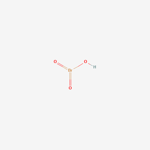 Estructura molecular 2D de Ácido brómico (HBrO3)