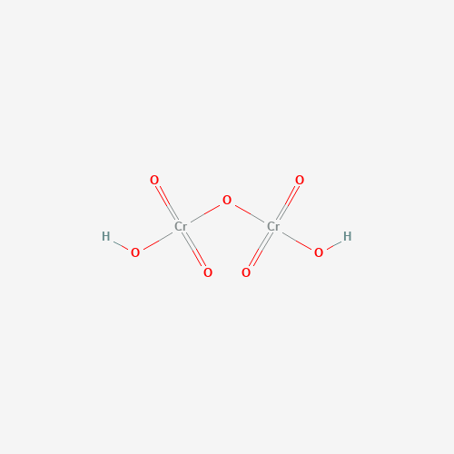 Estructura molecular 2D de Ácido dicrómico (H2Cr2O7)