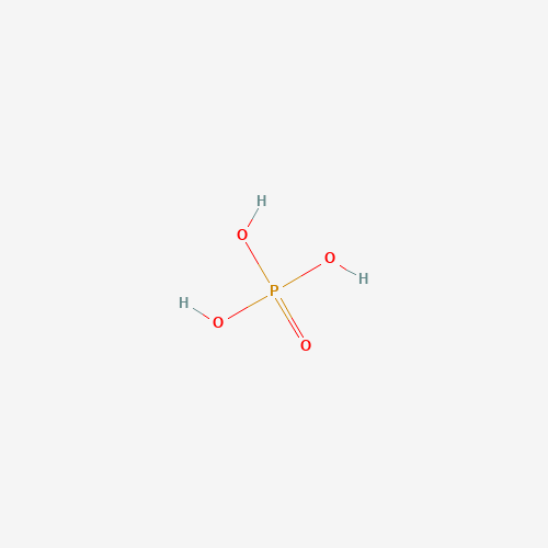 Estructura molecular 2D de Ácido fosfórico (H3PO4)