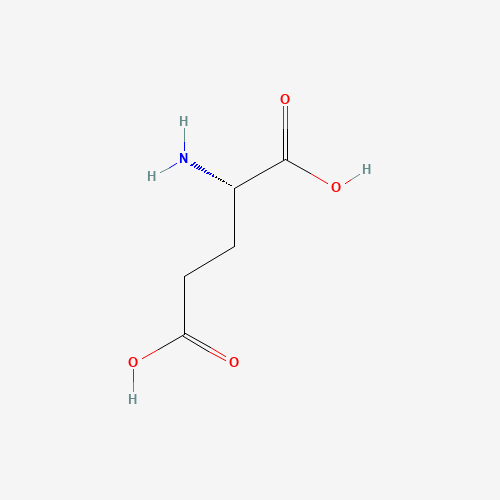 Estructura molecular 2D de Ácido glutámico (C5H9NO4)