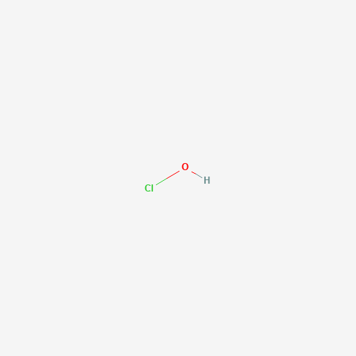 Estructura molecular 2D de Ácido hipocloroso (HClO)