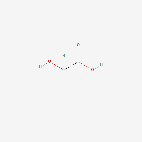 Estructura molecular 2D de Ácido láctico (C3H6O3)