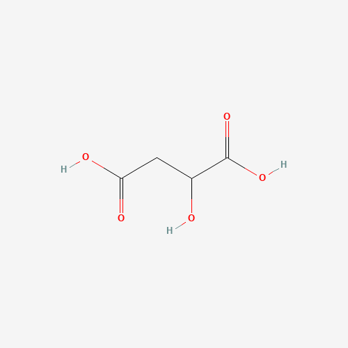 Estructura molecular 2D de Ácido málico (C4H6O5)