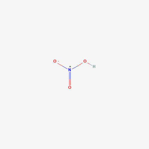 Estructura molecular 2D de Ácido nítrico (HNO3)