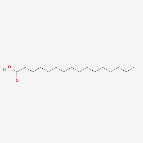 Estructura molecular 2D de Ácido palmítico (C16H32O2)