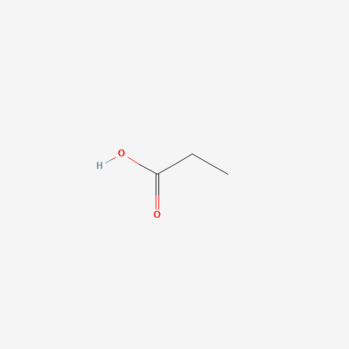 Estructura molecular 2D de Ácido propiónico (C2H5COOH)