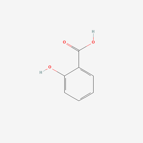 Estructura molecular 2D de Ácido salicílico (C7H6O3)