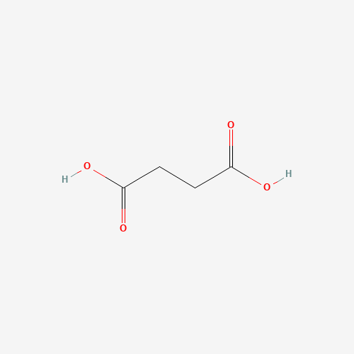 Estructura molecular 2D de Ácido succínico (C4H6O4)