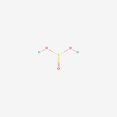 Estructura molecular 2D de Ácido sulfuroso (H2SO3)