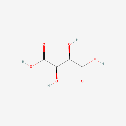 Estructura molecular 2D de Ácido tartárico (C4H6O6)