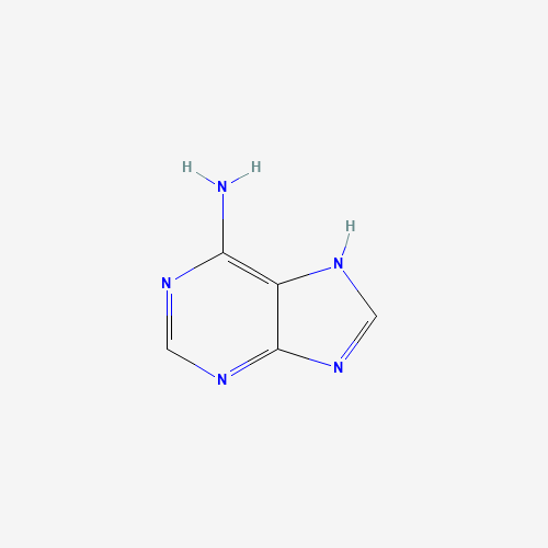 Estructura molecular 2D de Adenina (C5H5N5)