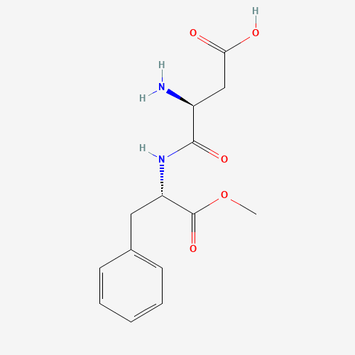 Estructura molecular 2D de Aspartamo (C14H18N2O5)