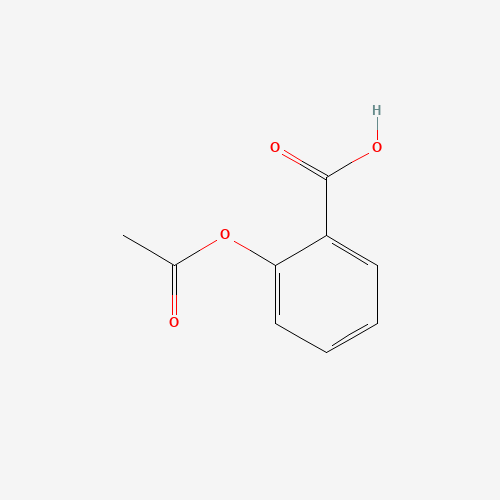 Estructura molecular 2D de Aspirina (C9H8O4)