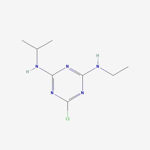 Estructura molecular 2D de Atrazina (C8H14ClN5)