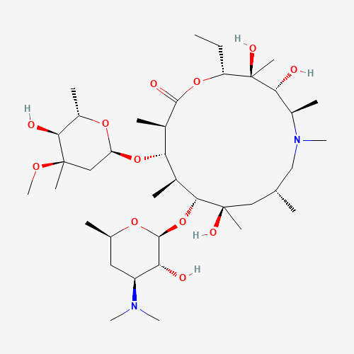 Estructura molecular 2D de Azitromicina (C38H72N2O12)