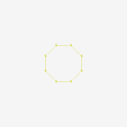 Estructura molecular 2D de Azufre (rómbico) (S8)
