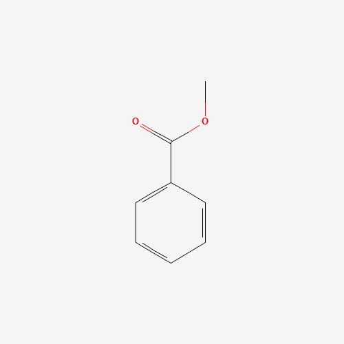 Estructura molecular 2D de Benzoato de metilo (C8H8O2)