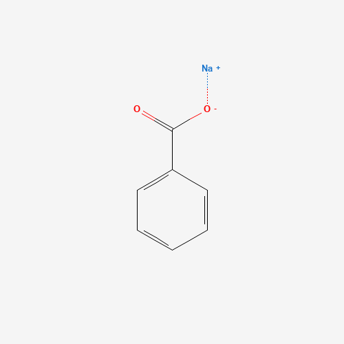 Estructura molecular 2D de Benzoato de sodio (C6H5COONa)