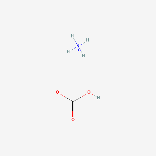 Estructura molecular 2D de Hidrogenocarbonato de amonio (NH4HCO3)