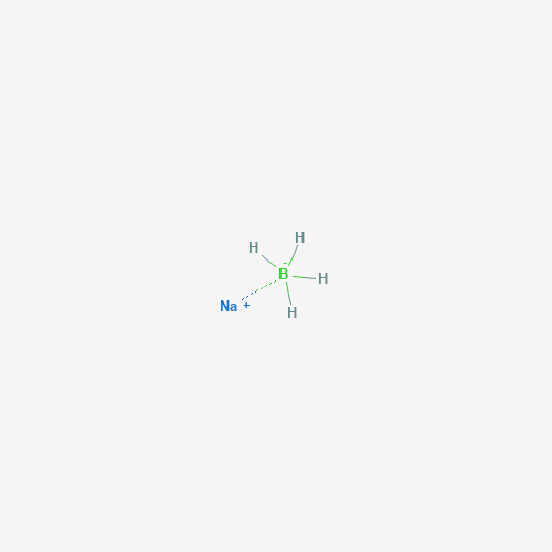 Estructura molecular 2D de Borohidruro de sodio (NaBH4)
