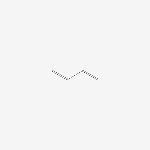 Estructura molecular 2D de 1,3-Butadieno (C4H6)