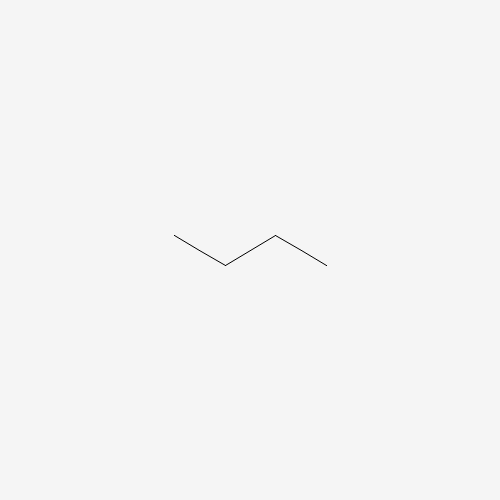 Estructura molecular 2D de Butano comercial (C4H10)
