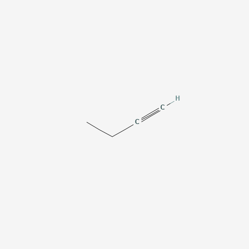 Estructura molecular 2D de 1-Butino (C4H6)