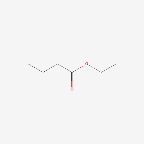 Estructura molecular 2D de Butirato de etilo (C6H12O2)