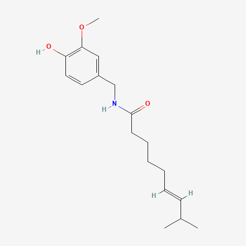 Estructura molecular 2D de Capsaicina (C18H27NO3)