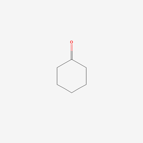 Estructura molecular 2D de Ciclohexanona (C6H10O)