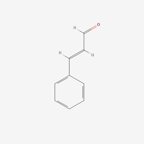 Estructura molecular 2D de Cinamaldehído (C9H8O)