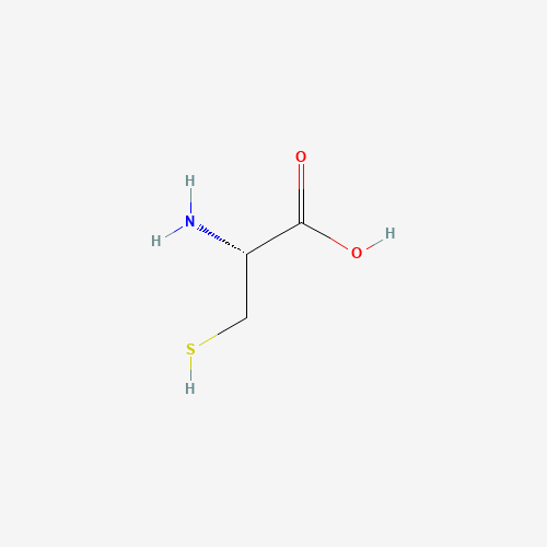 Estructura molecular 2D de Cisteína (C3H7NO2S)
