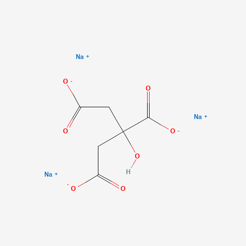 Estructura molecular 2D de Citrato de sodio (Na3C6H5O7)