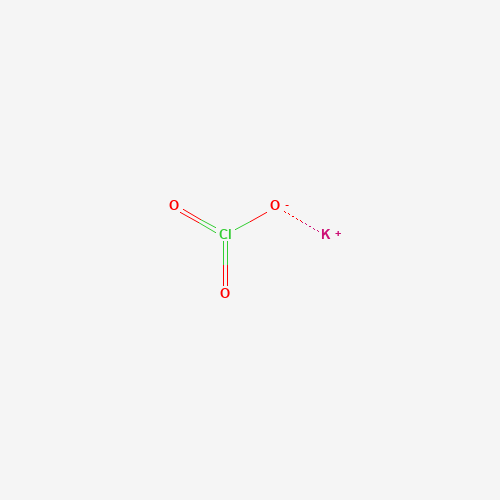 Estructura molecular 2D de Clorato de potasio (KClO3)