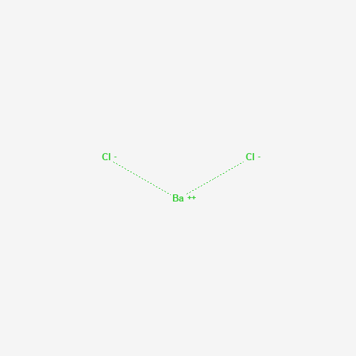 Estructura molecular 2D de Cloruro de bario (BaCl2)