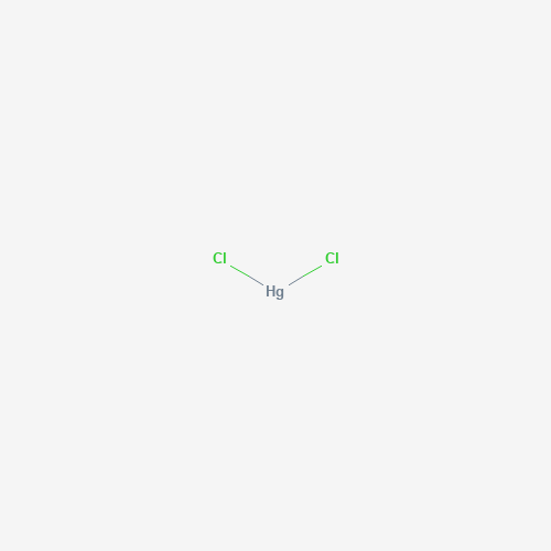 Estructura molecular 2D de Cloruro de mercurio (II) (HgCl2)