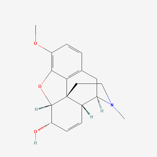 Estructura molecular 2D de Codeína (C18H21NO3)