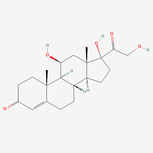 Estructura molecular 2D de Cortisol (C21H30O5)
