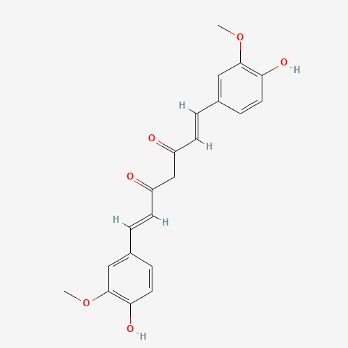 Estructura molecular 2D de Curcumina (C21H20O6)