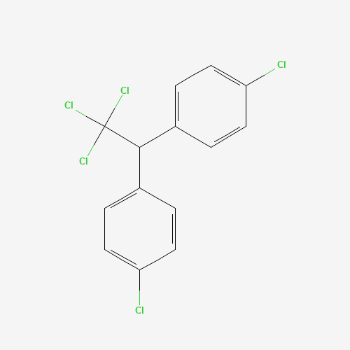Estructura molecular 2D de DDT (C14H9Cl5)