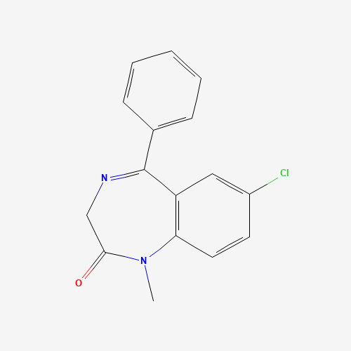 Estructura molecular 2D de Diazepam (C16H13ClN2O)