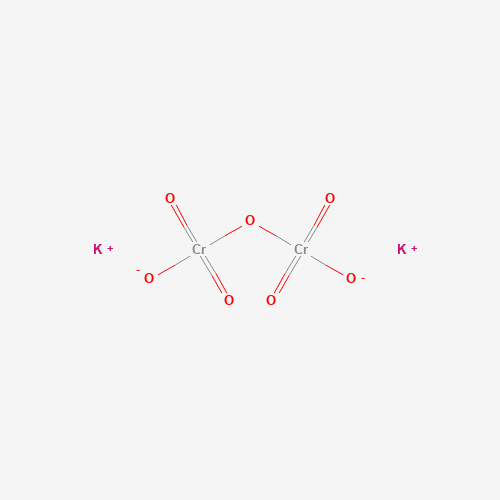 Estructura molecular 2D de Dicromato de potasio (K2Cr2O7)