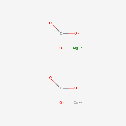 Estructura molecular 2D de Dolomita (CaMg(CO3)2)