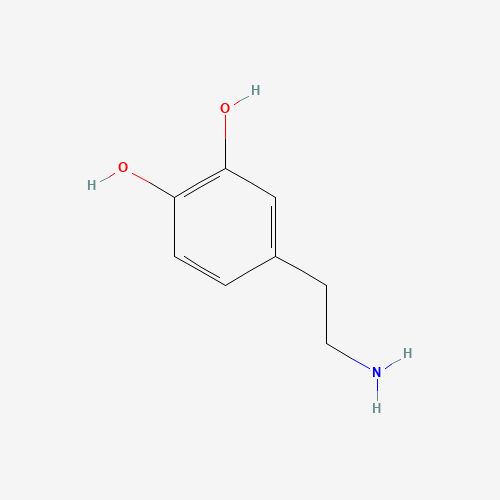 Estructura molecular 2D de Dopamina (C8H11NO2)